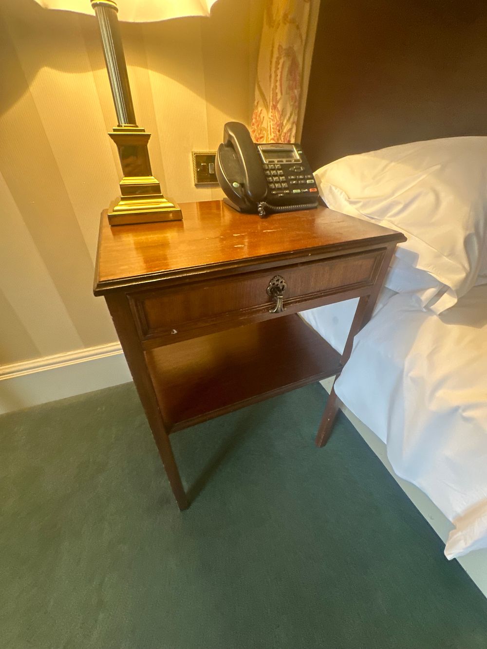 Lot 1484: Three Pieces of Furniture: A Pair of French Louis XVI Style Mahogany Bedside Tables and a Chest of Drawers