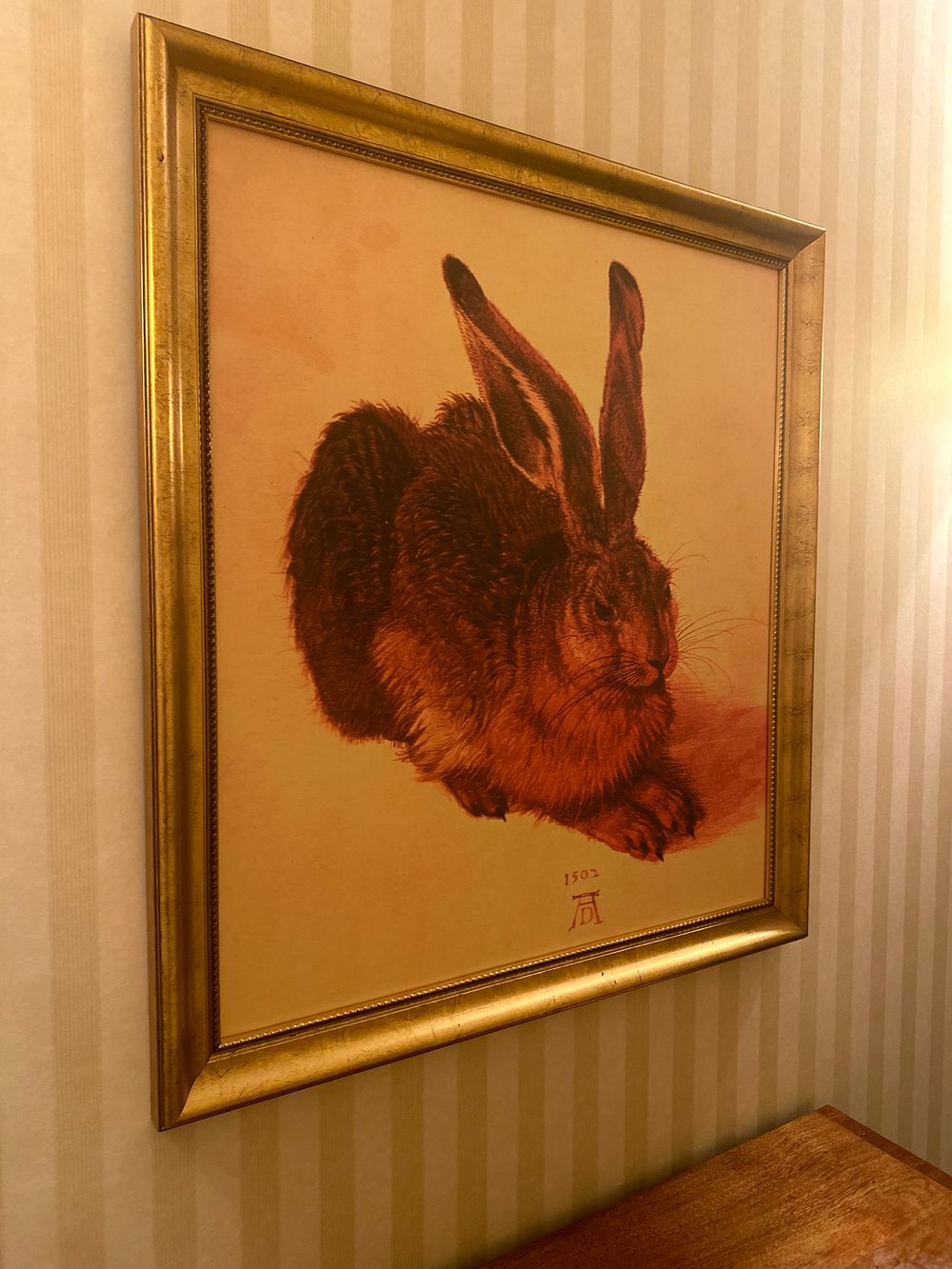 Lot 1488: Albrecht Dürer 'Young Field Rabbit' Reproduction, Framed, 90cm x 100cm