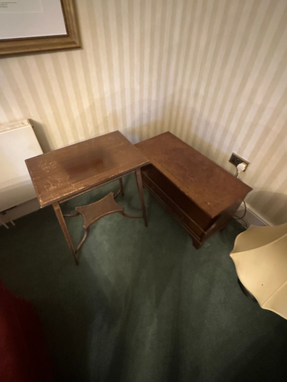 Lot 1511: A Pair of 20th Century Revival Style Dark-Stained Wooden Occasional Furniture Items