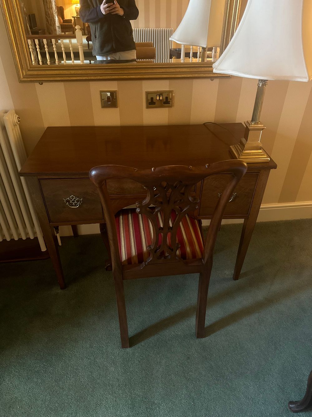 Lot 1576: Baker Furniture Chippendale Style Desk and Chair