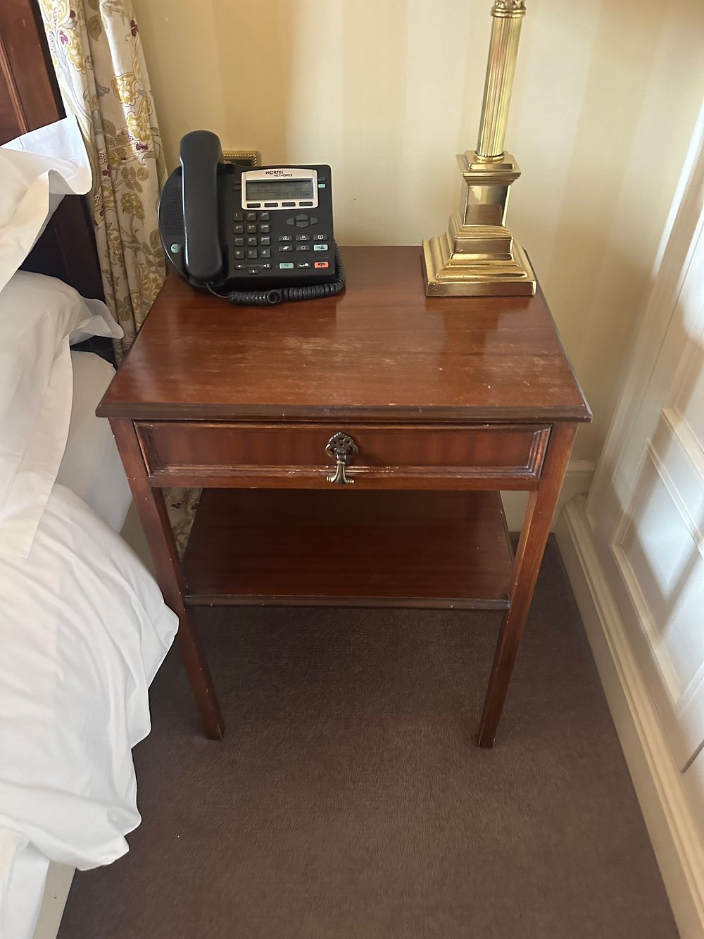 Lot 1630: A Pair of Mid-20th Century English Regency Style Mahogany Nightstands