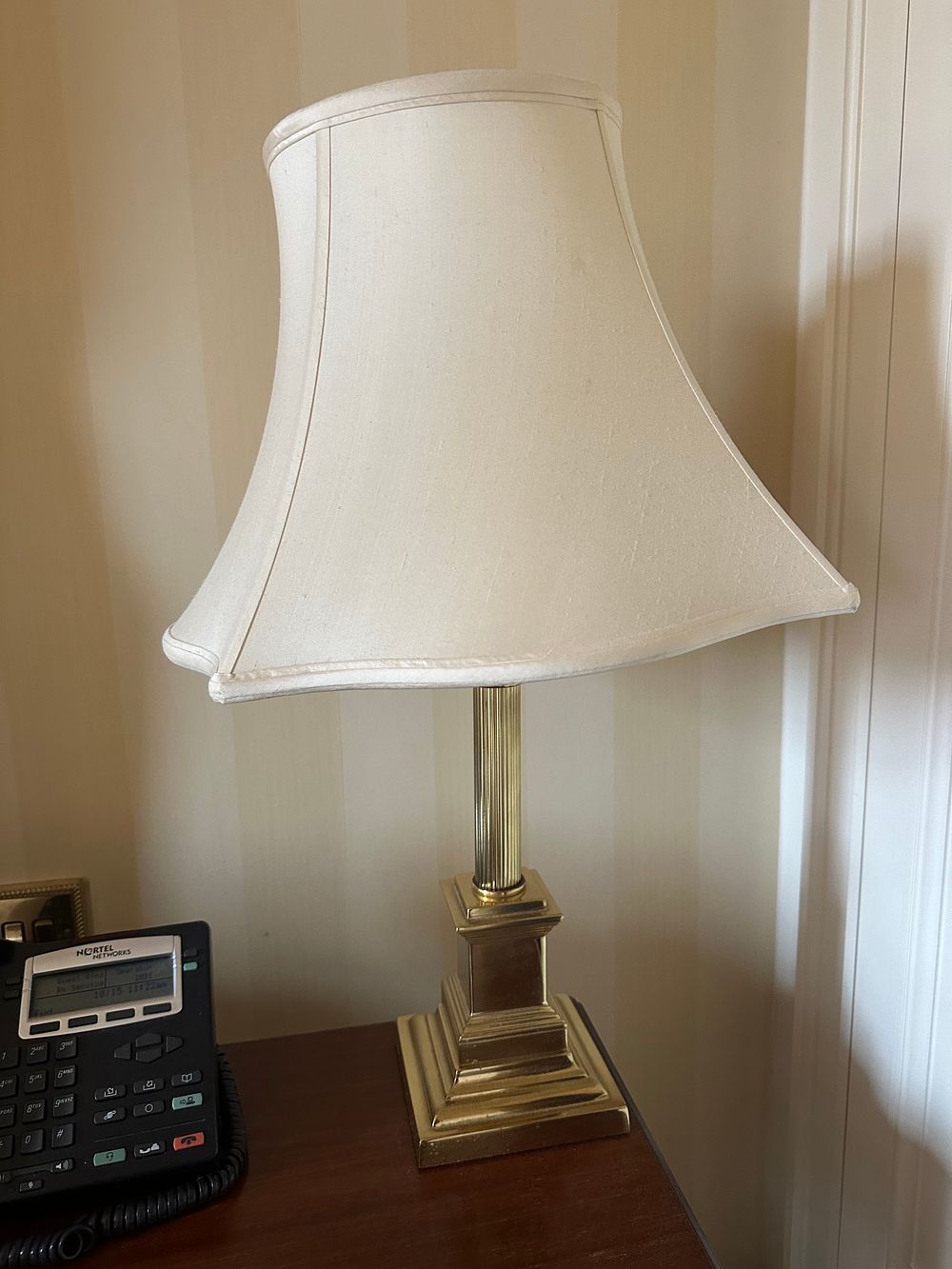 Lot 1631: Three Neoclassical Style Brass Table Lamps, circa 1970s