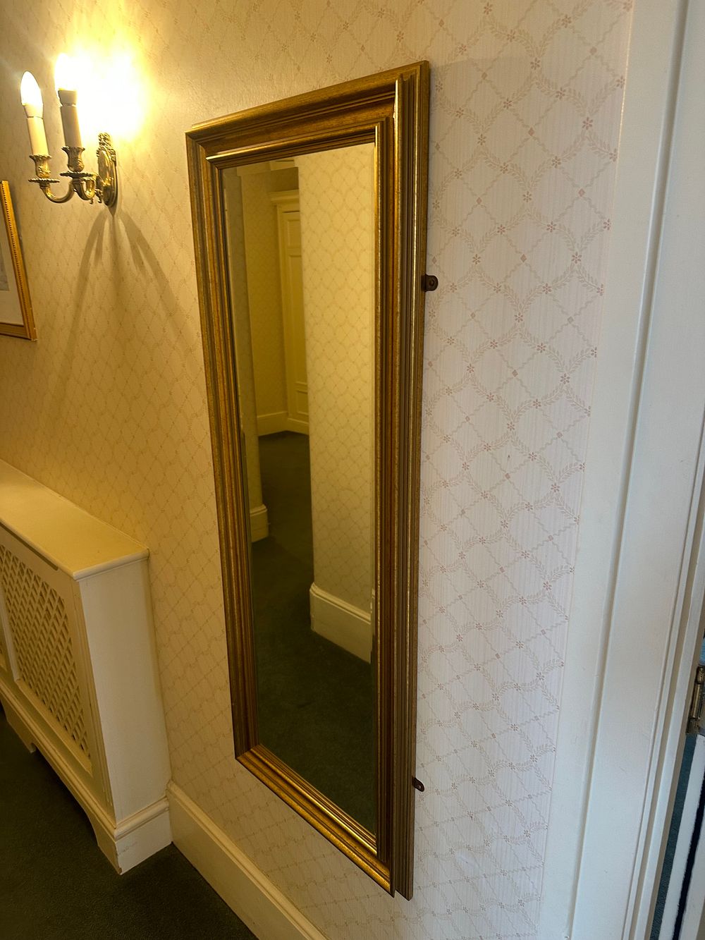Lot 1654: A Pair of Vintage Gold Ornate Framed Mirrors by GTC International, 16.5 x 8.5 x 1"