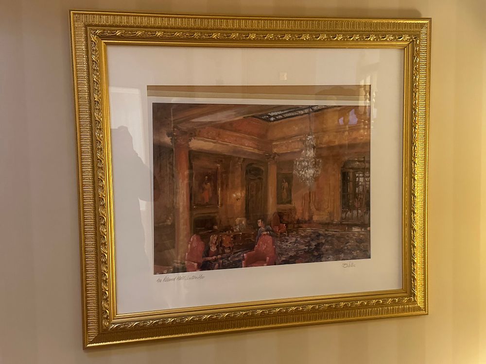 Lot 1675: A Framed Print, Titled 'The Adam's Hall, Luton Hoo', Signed J. Allen