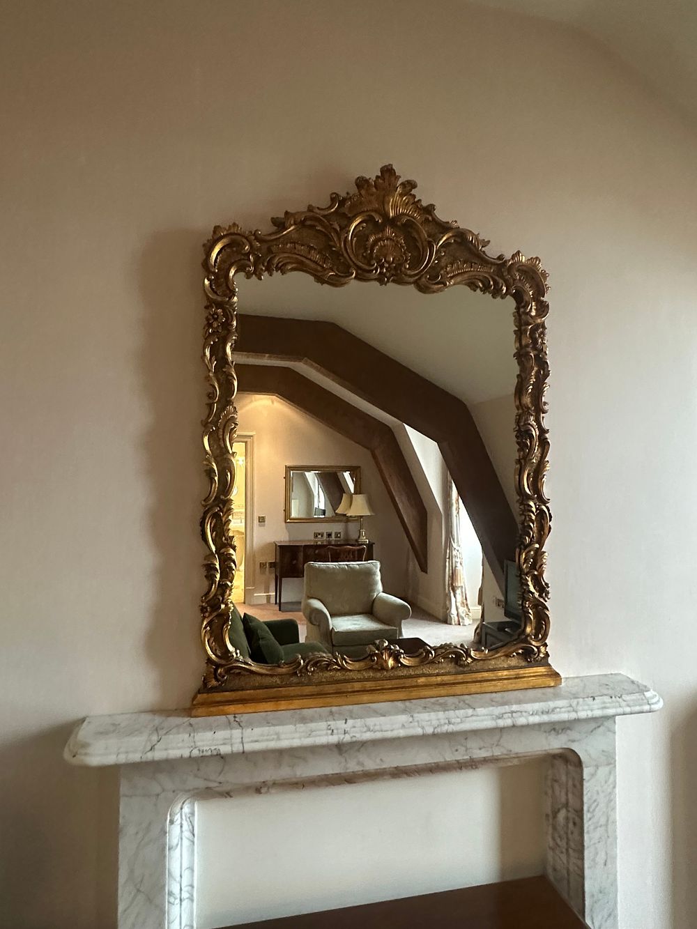 Lot 1712: A Giltwood or Gilded Composition Rococo Revival Wall Mirror, 100 x 130cm