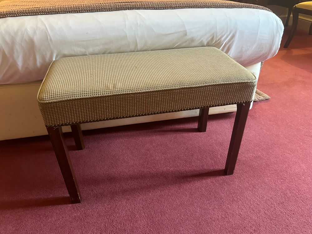 Lot 1736: Upholstered Bedroom Bench with Nailhead Trim