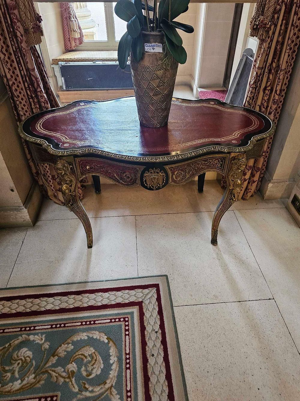 Lot 3: A 19th Century French Boulle Style Gilt-Bronze Mounted Center Table