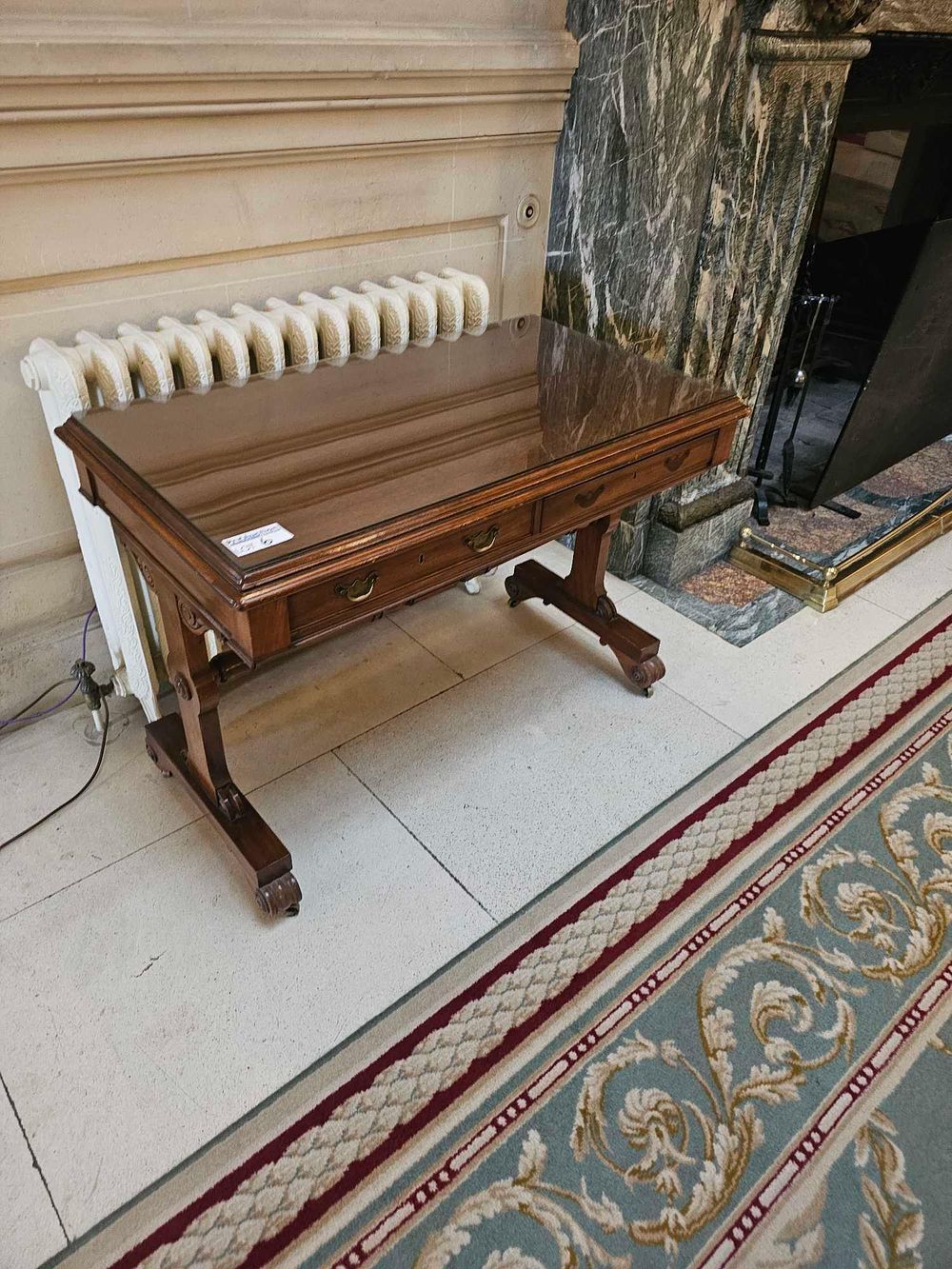 Lot 6: A French Regency Style Mahogany Writing Table, 19th Century