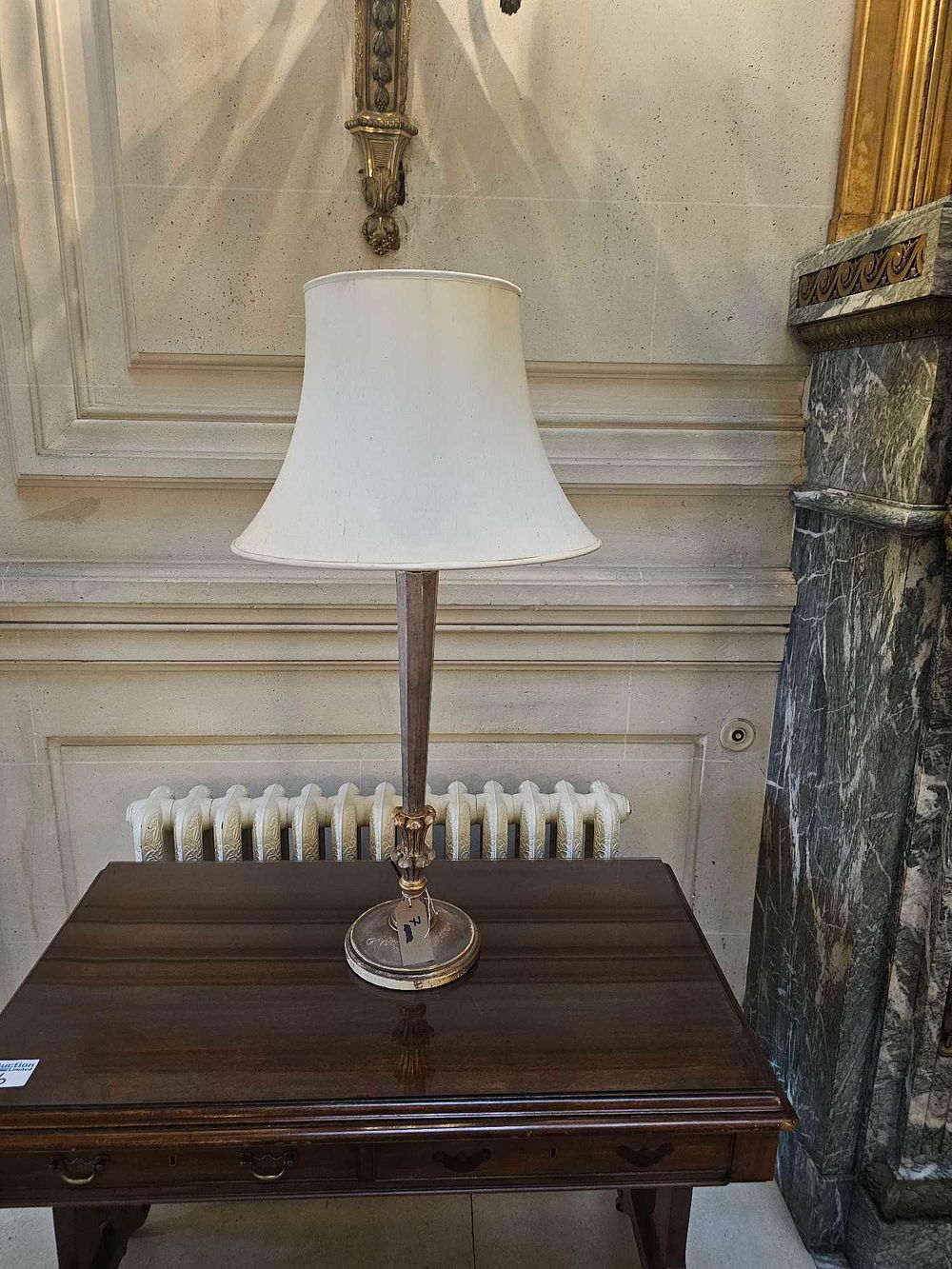 Lot 7: A Neoclassical Style Patinated Brass Table Lamp, possibly 19th Century French