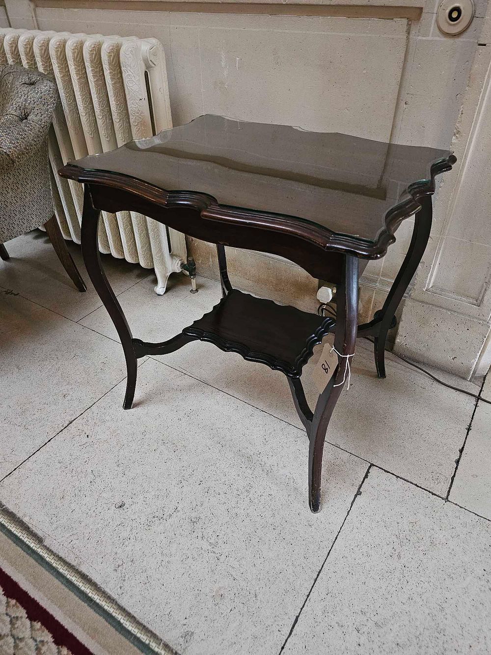 Lot 18: Edwardian Mahogany Two-Tier Occasional Table