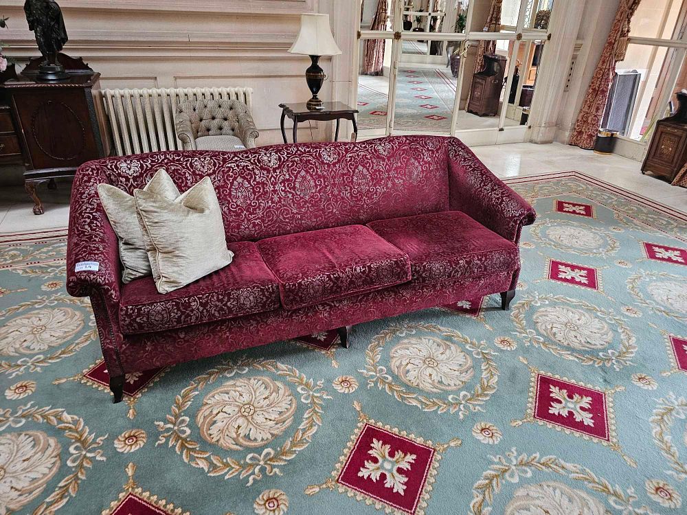 Lot 24: A Georgian-Revival Three-Seater Upholstered Sofa