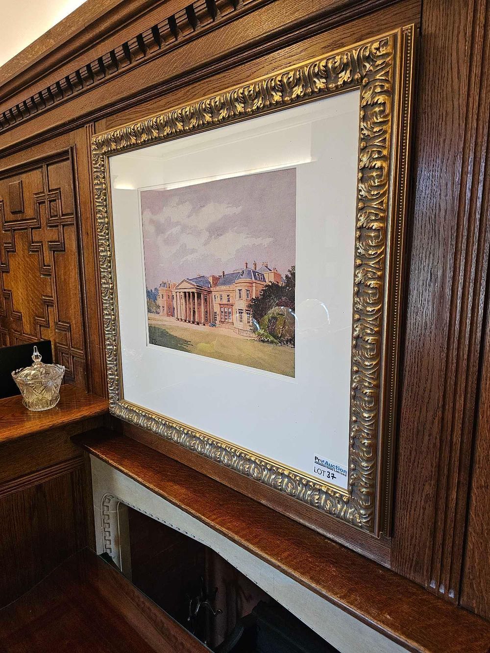 Lot 37: Leslie Woodward, A Framed Signed Print of a Classical Country House