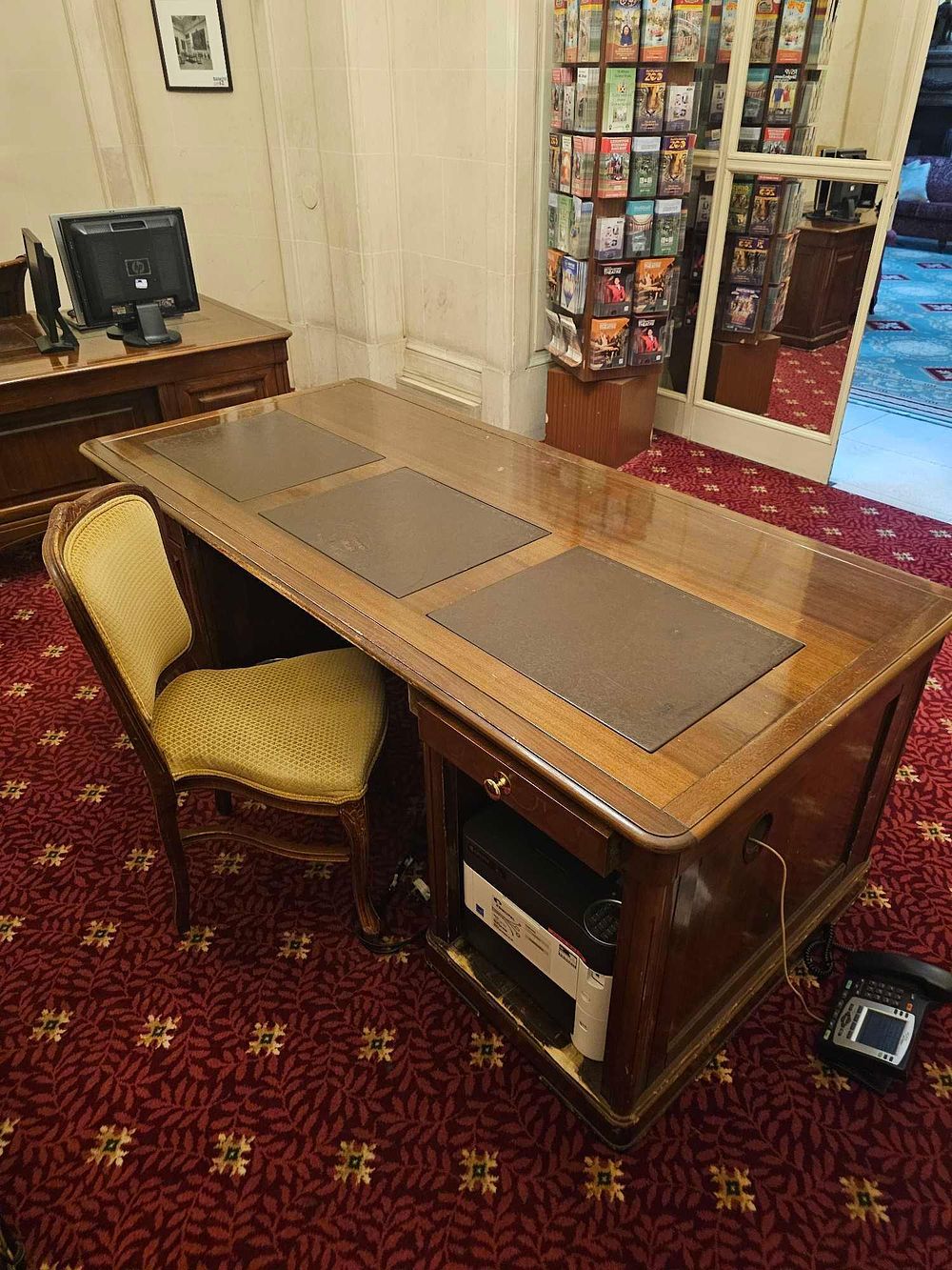 Lot 45: An English Leather-Top Partner's Desk