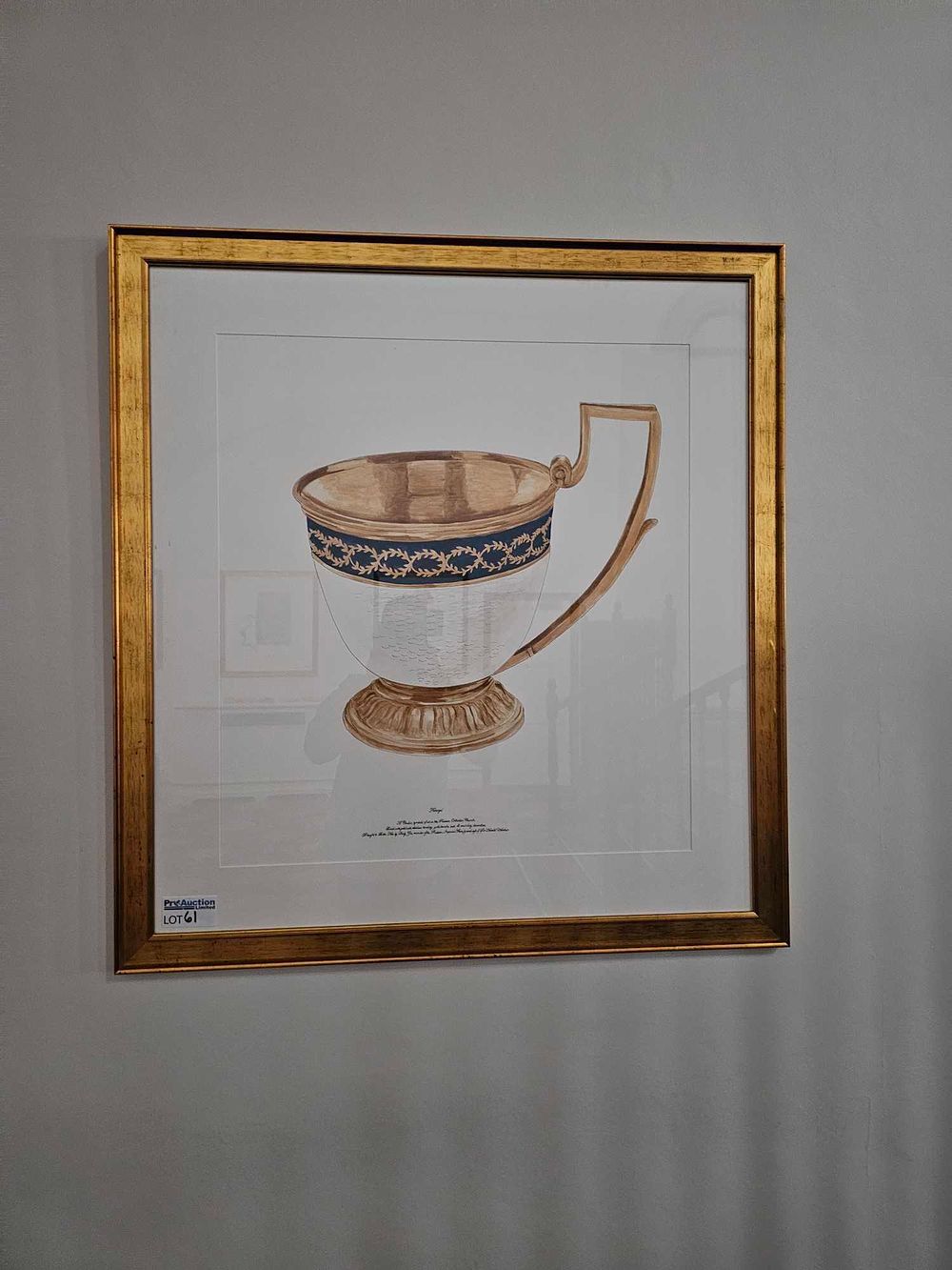 Lot 61: A Framed Print after a Fabergé Design for a Chalice