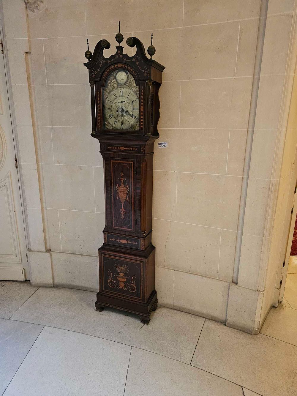 Lot 76: A William Marston, Bishop's Castle, Inlaid Longcase Clock, late 18th/early 19th Century
