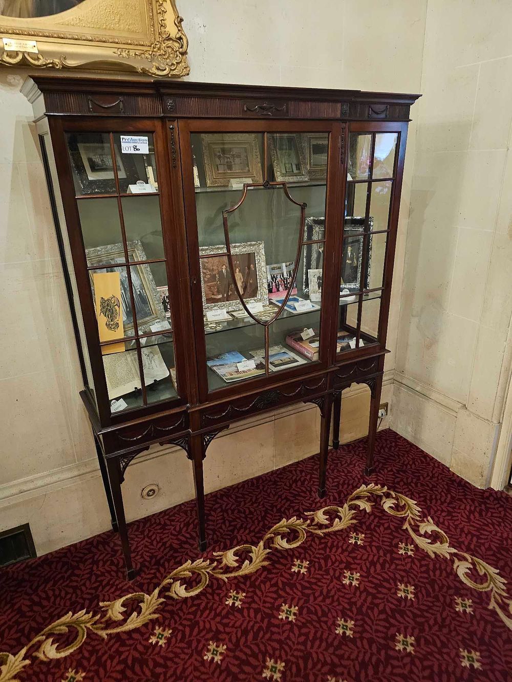 Lot 86: An Edwardian Chinese Chippendale Style Mahogany Display Cabinet