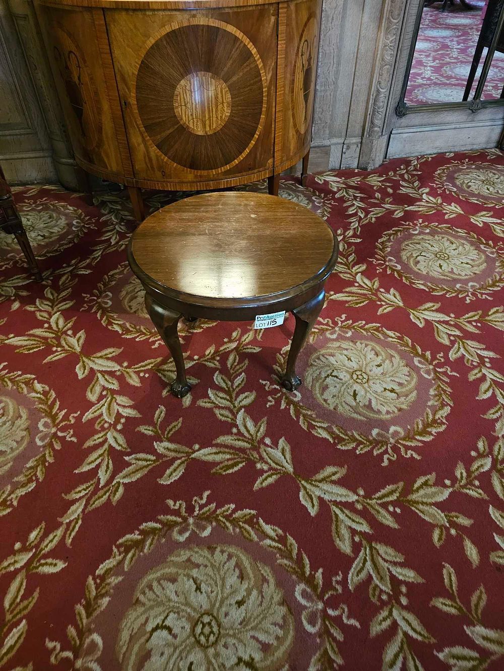Lot 115: A Queen Anne Style Dark Hardwood Occasional Table