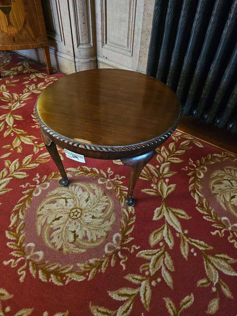 Lot 119: Chippendale Style Round Mahogany Side Table