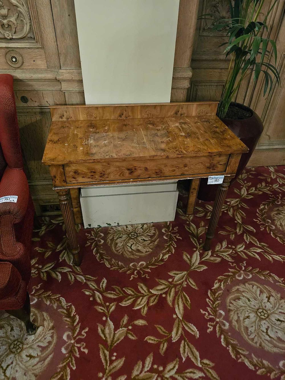 Lot 140: A Victorian Burr Walnut Dressing Table