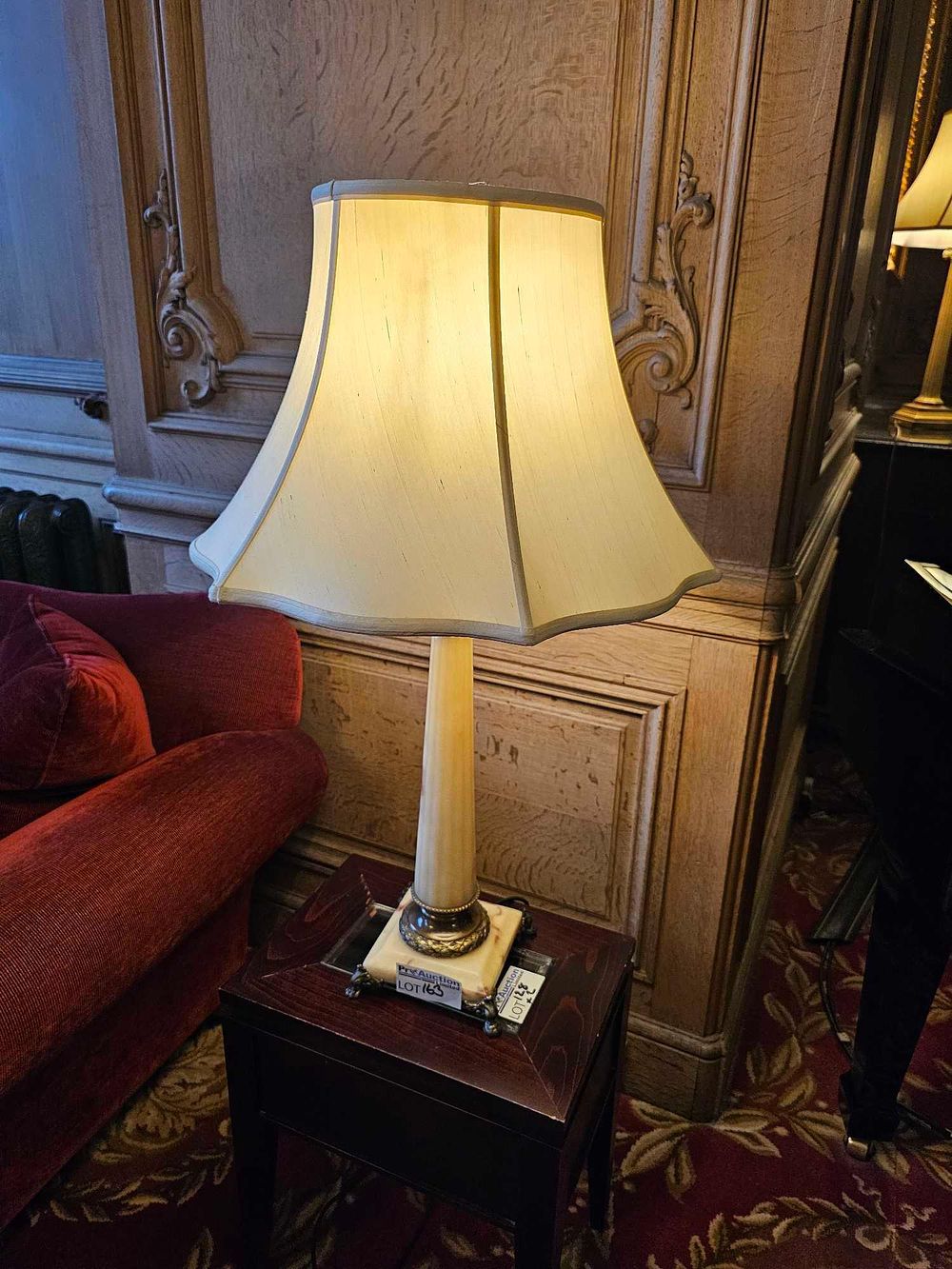 Lot 163: A French Neoclassical Revival Alabaster and Bronze Table Lamp