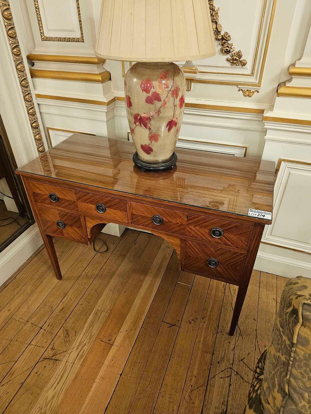 Lot 214: A George III Hepplewhite Style Inlaid Mahogany Writing Table, Circa 1790