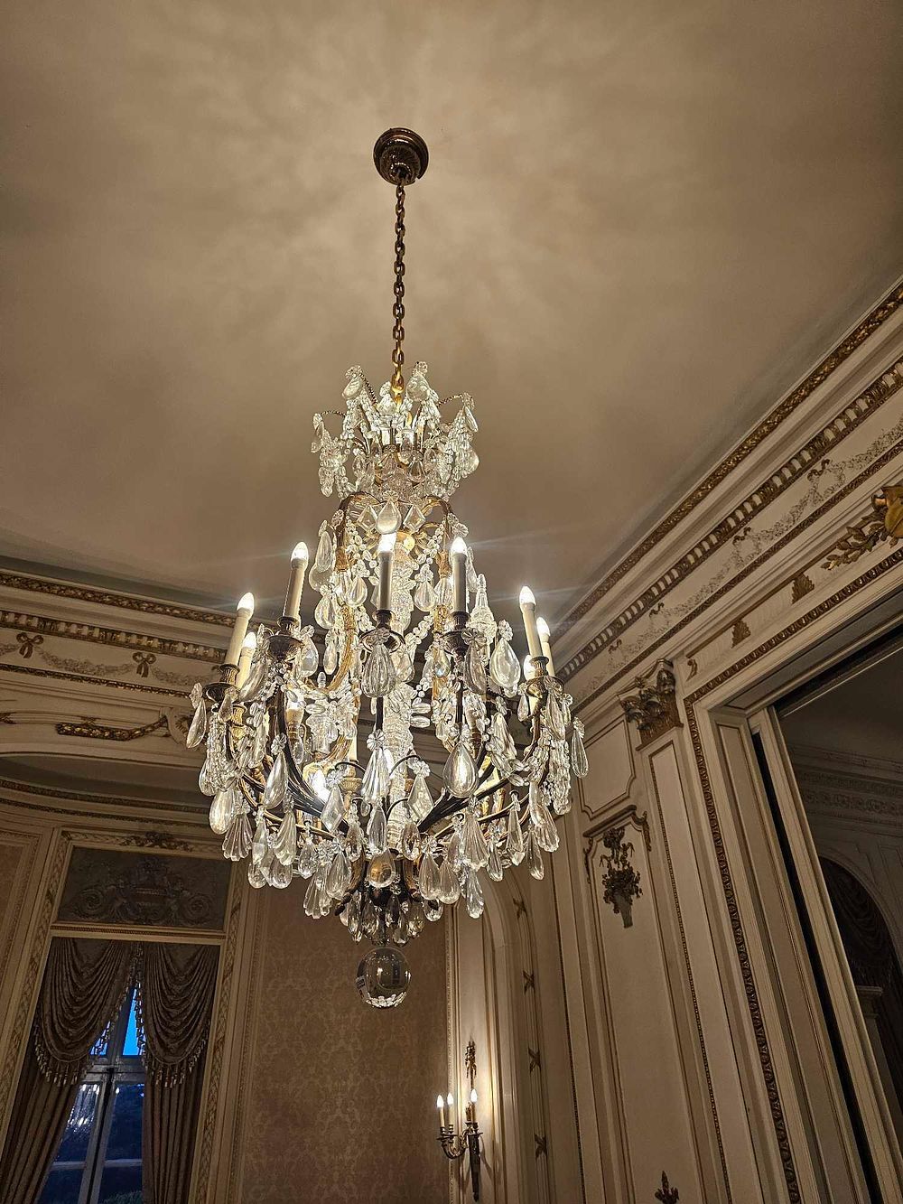 Lot 221: A French Louis XV Style Gilt-Bronze and Crystal Chandelier, 19th Century