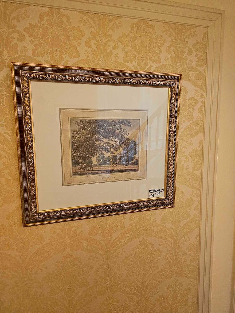 Lot 278: A Framed Sylvan Landscape Print, Signed 'Mr. B. Rooker'
