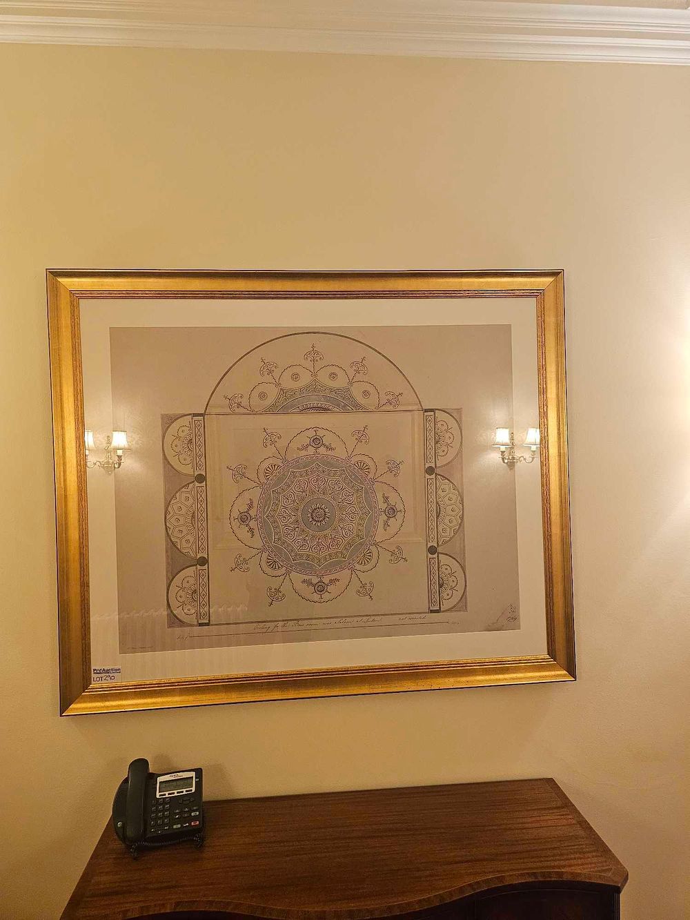 Lot 290: Late 18th Century Neoclassical Ceiling Design for the Banqueting Room at Chatsworth House