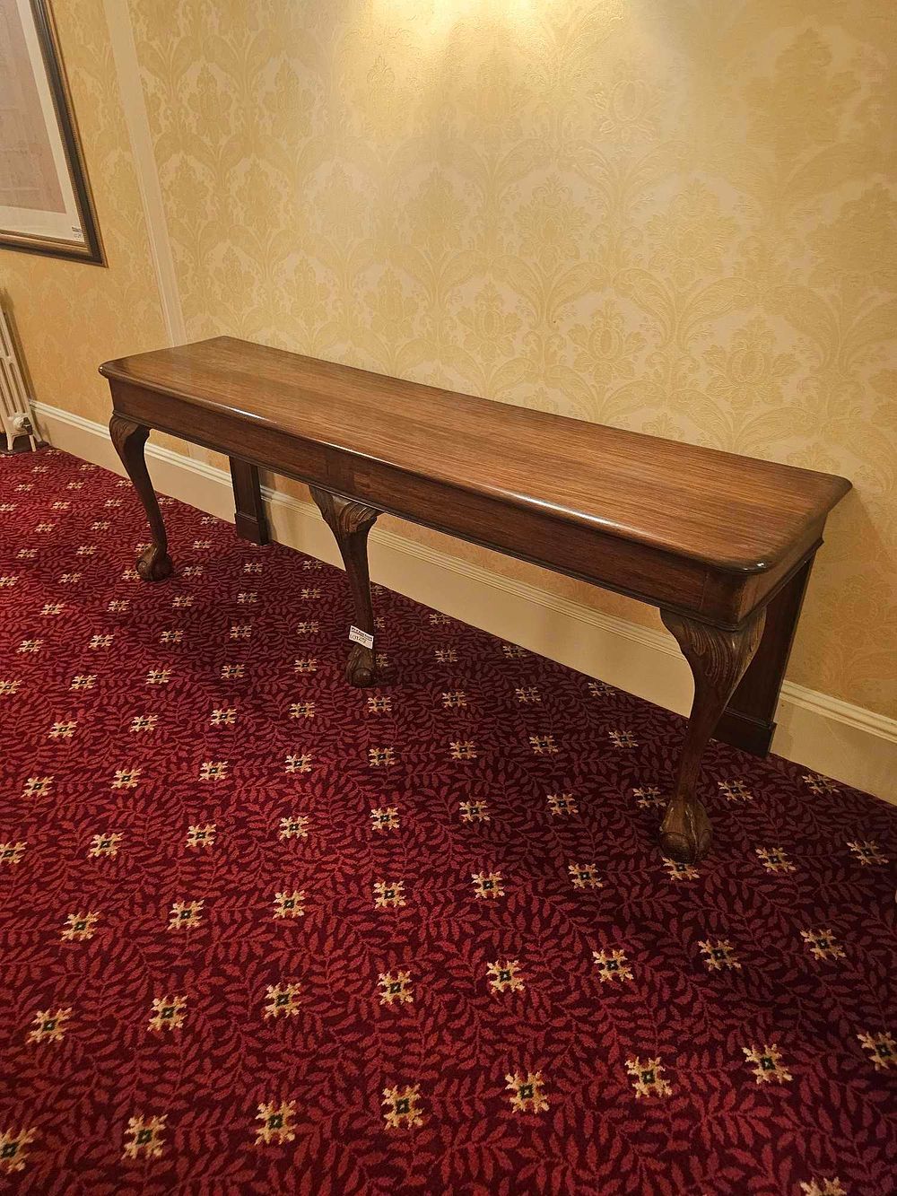 Lot 298: A Chippendale Style Mahogany Console Table