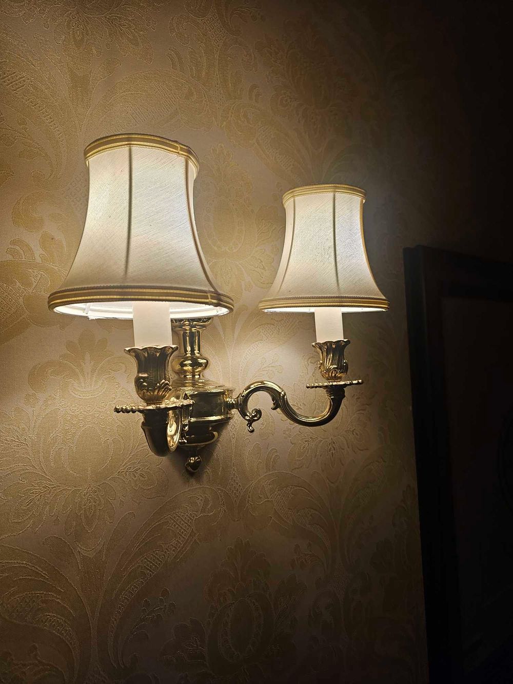 Lot 303: A Brass Double-Arm Wall Sconce, Rococo Revival Style