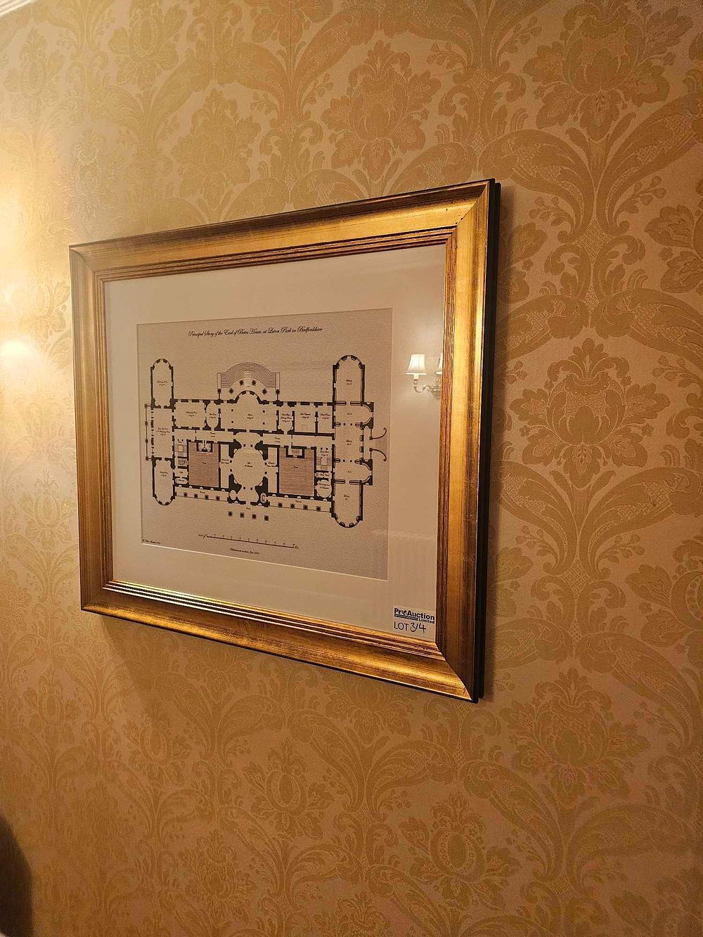 Lot 314: Jas. Paine (1762), Principal Story of the Earl of Bute's House, Luton Park, Architectural Print