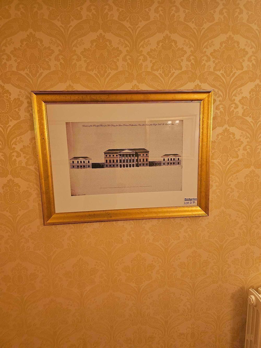 Lot 317: W. Adam, Architectural Elevation for Luton Park, Bedfordshire, Engraving