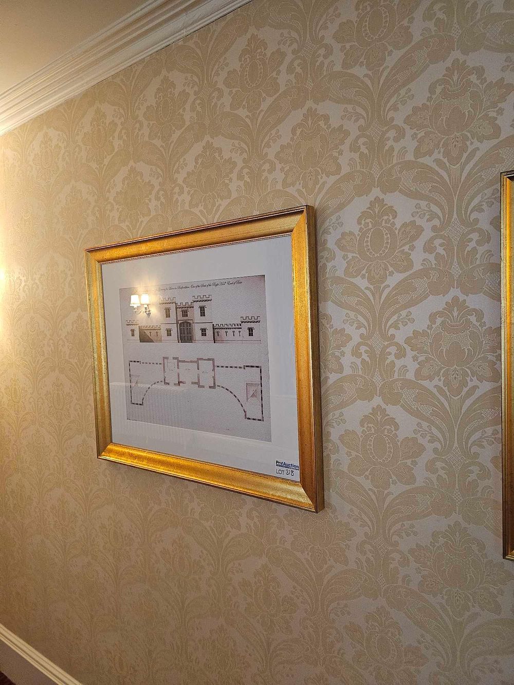 Lot 318: Framed 18th/19th Century Architectural Design for the Earl of Clare