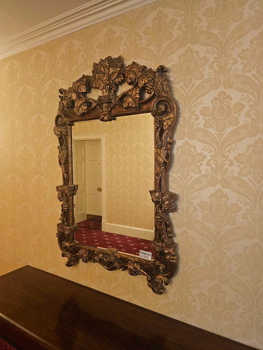 Lot 320: Italian Rococo Revival Giltwood Wall Mirror, 20th Century