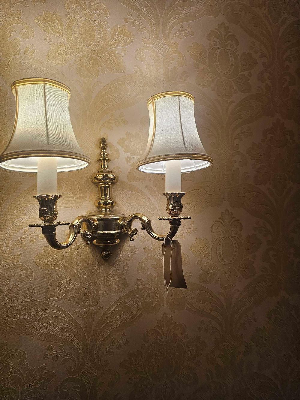 Lot 332: A Traditional Brass-Toned Two-Light Wall Sconce