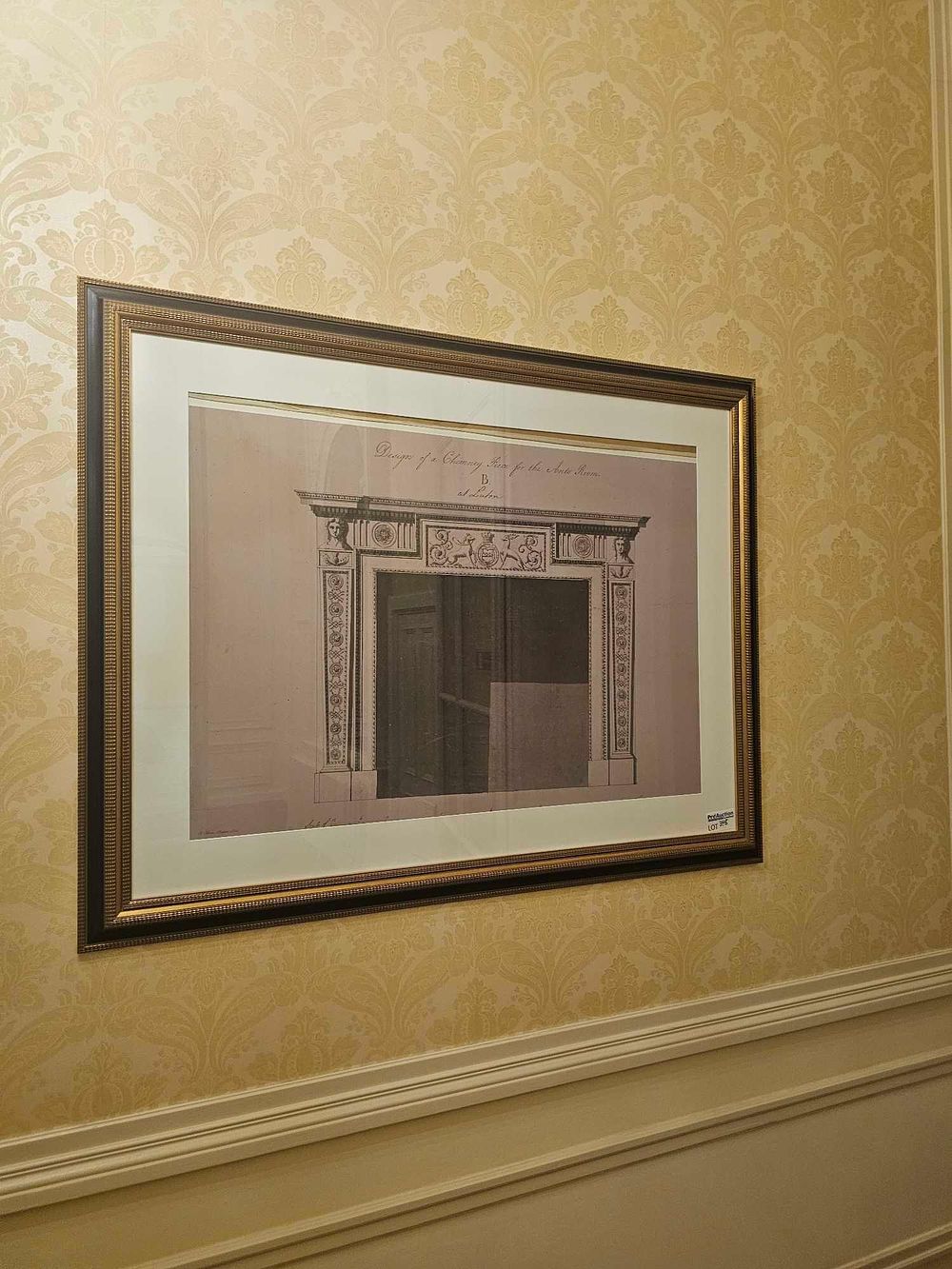 Lot 348: A Neoclassical Style Architectural Design for a Chimney Piece, Print