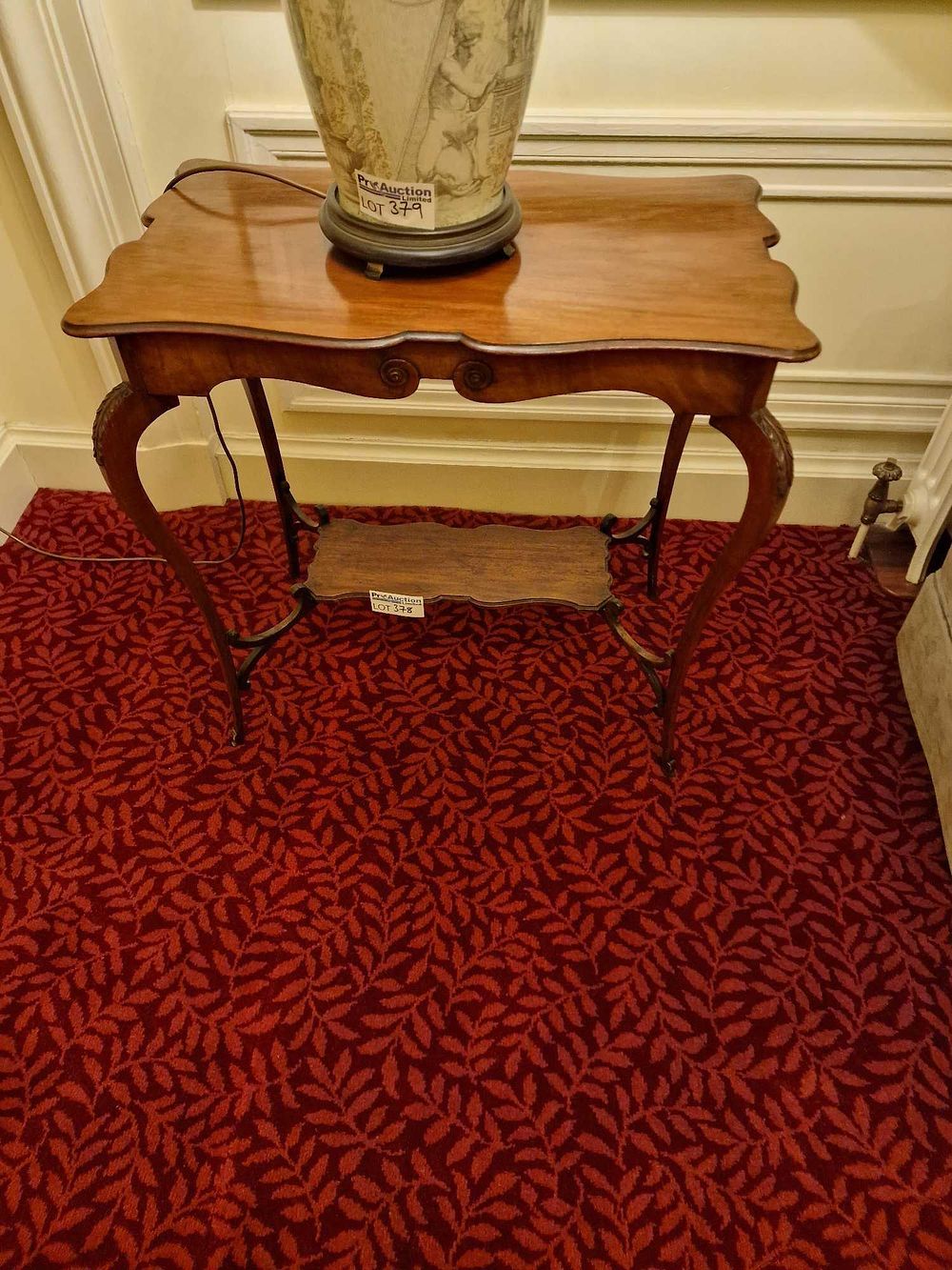 Lot 378: A French Louis XV Style Two-Tier Side Table