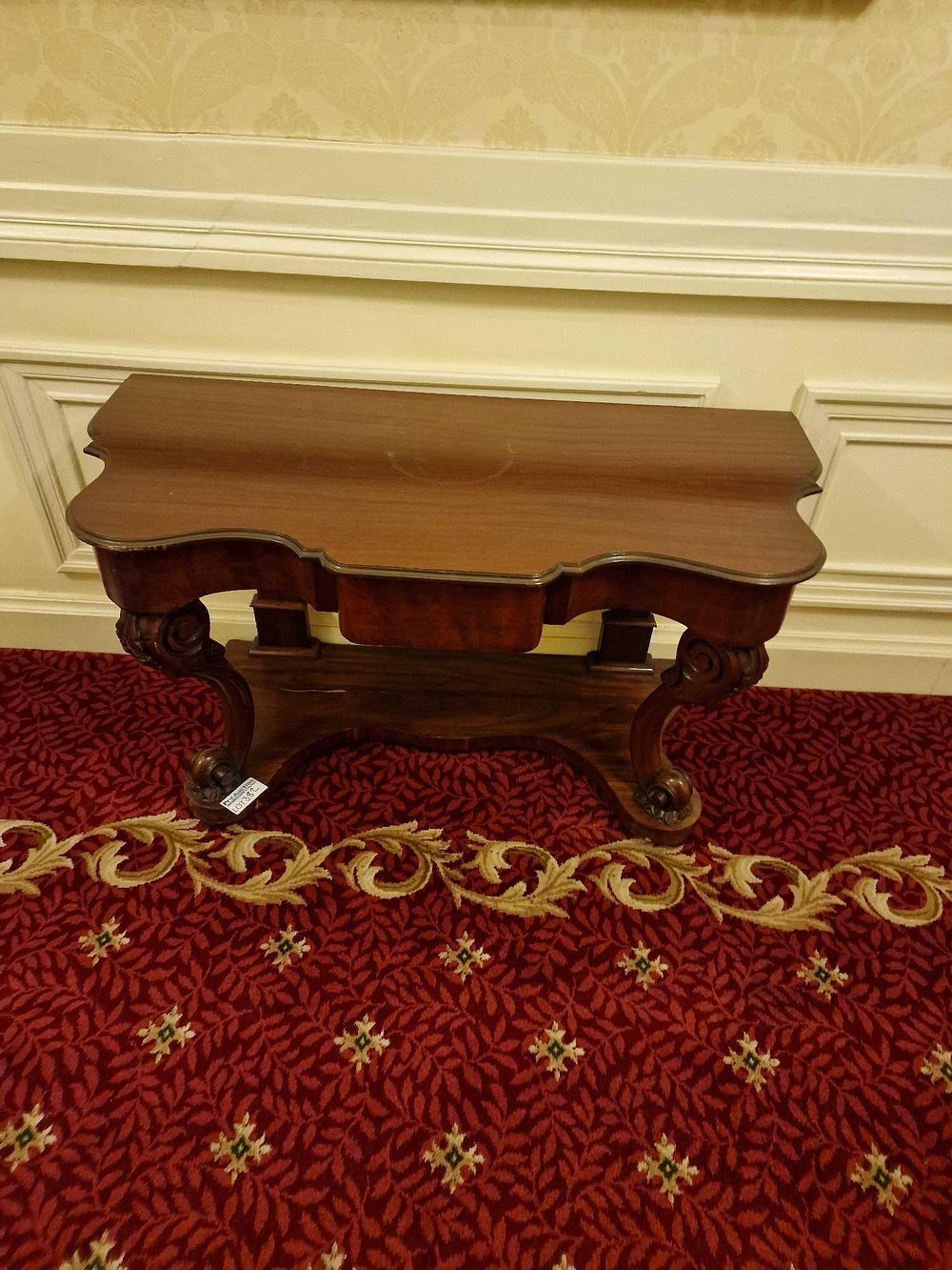 Lot 382: A 19th Century Empire-Style Mahogany Console Table