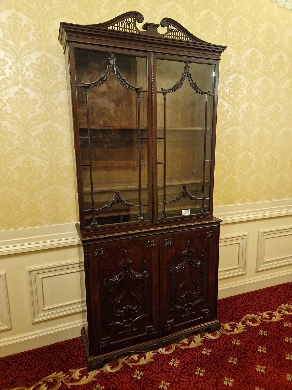 Lot 383: 19th Century Chinese Chippendale Style Mahogany Bookcase