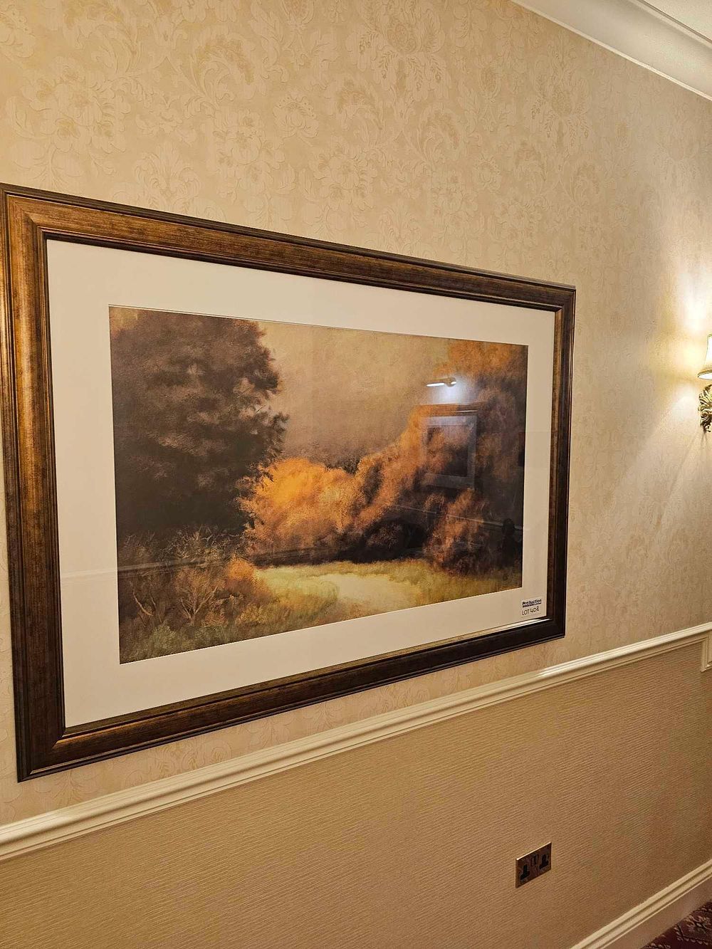 Lot 408: A Framed Impressionistic Autumnal Landscape Print