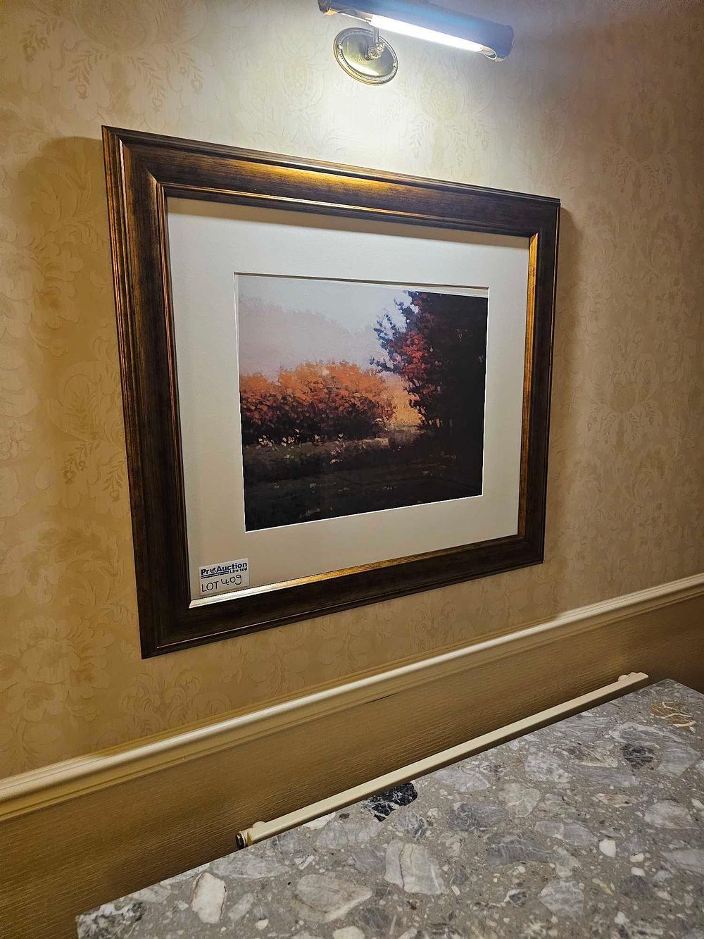 Lot 409: Trademark Fine Art Framed Autumn Landscape Print