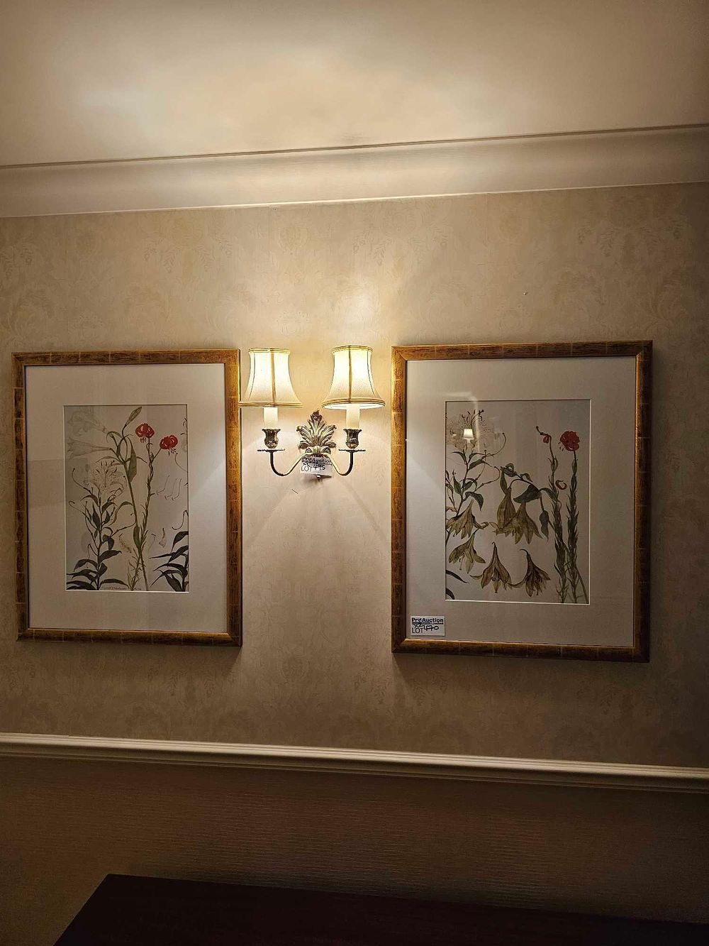 Lot 470: A Pair of Framed Botanical Watercolors, Early 20th Century
