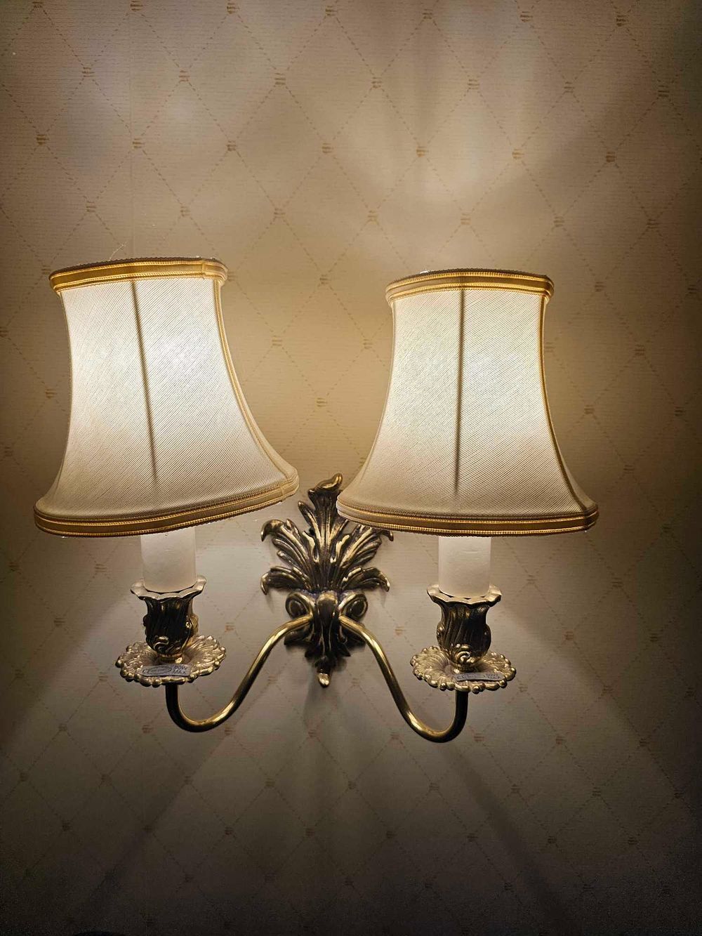 Lot 515: A Brass Double-Arm Wall Sconce, Made in Italy