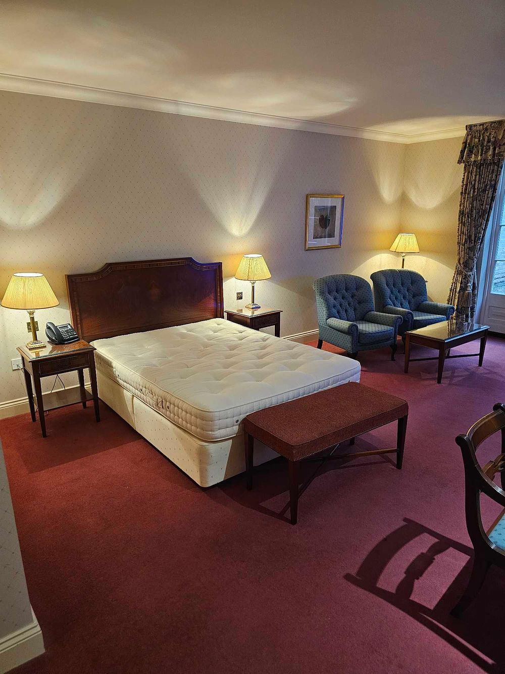 Lot 553: A Suite of Georgian/Regency Revival Style Bedroom and Sitting Room Furniture, including a Dreams Silentnight Mattress