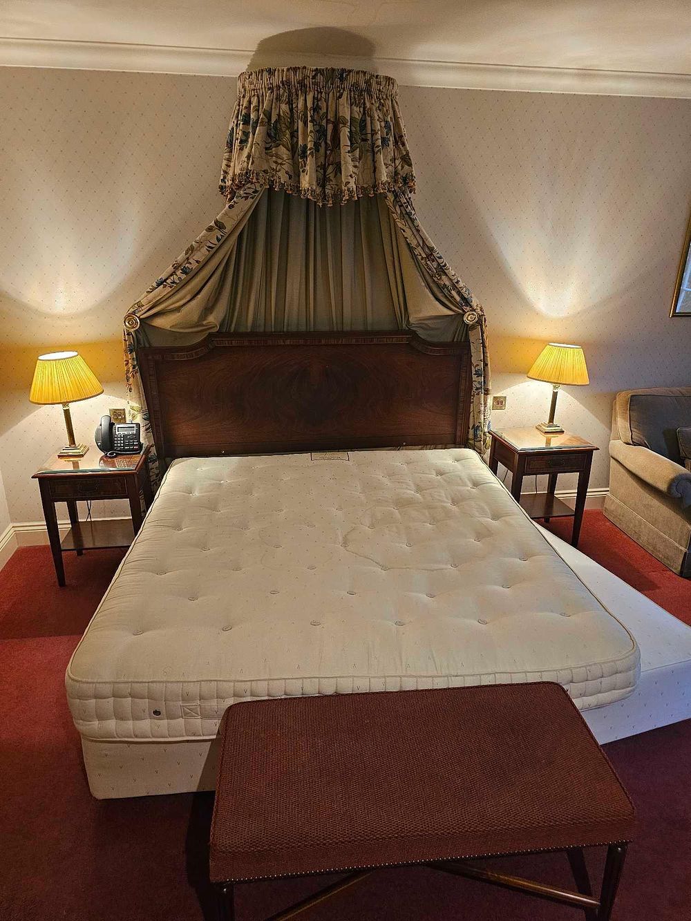 Lot 577: A George III-Style Dark-Stained Timber Bedroom and Sitting Room Furniture Suite