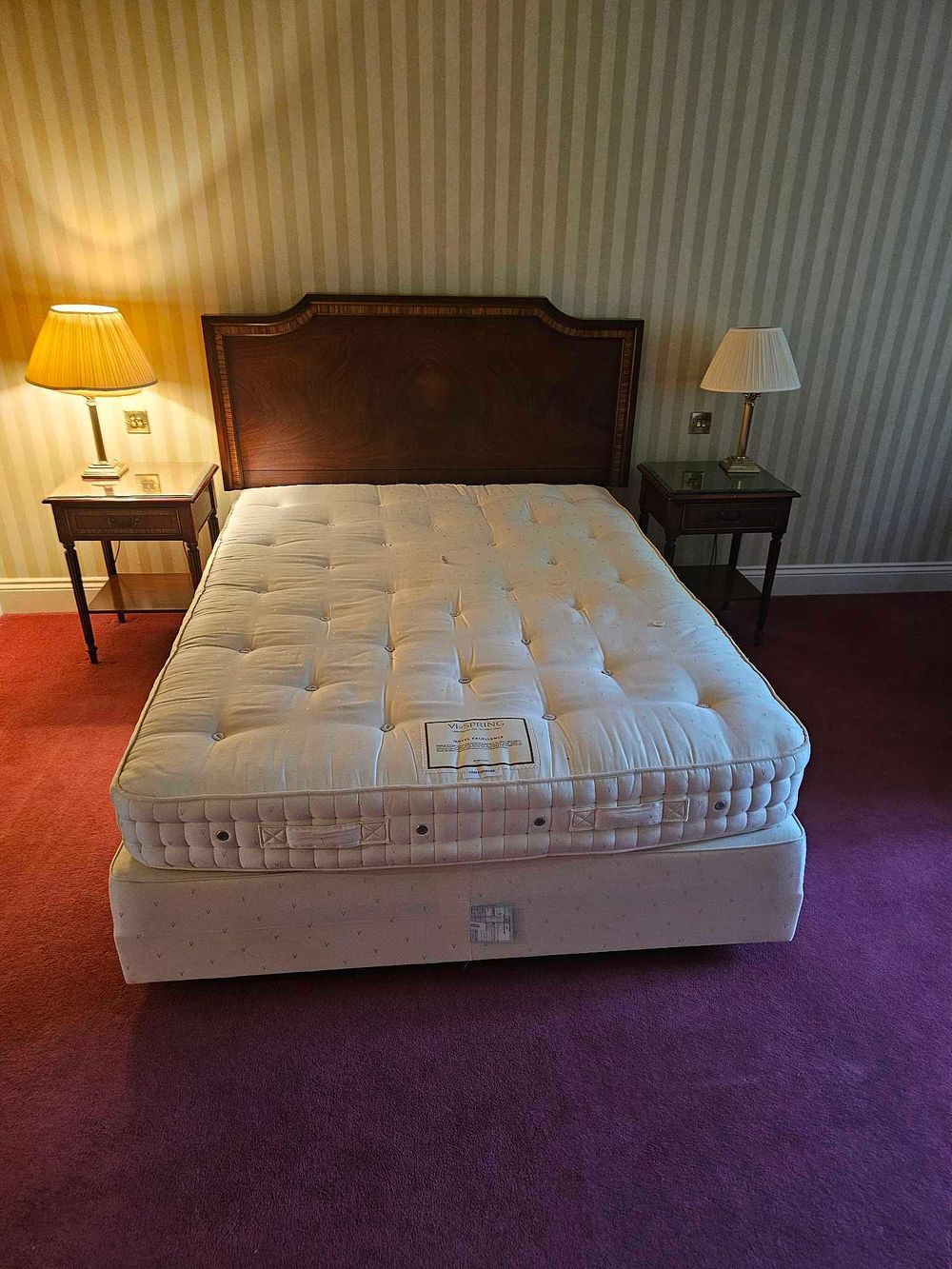 Lot 579: A Collection of Traditional Style Bedroom and Living Room Furniture, including a Vispring Mattress and Divan