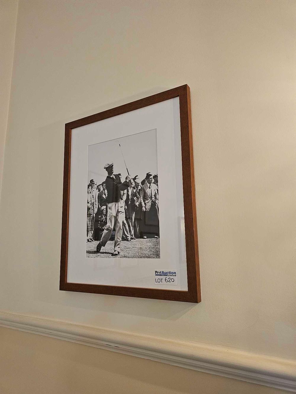 Lot 620: Framed Vintage Ben Hogan Golf Print