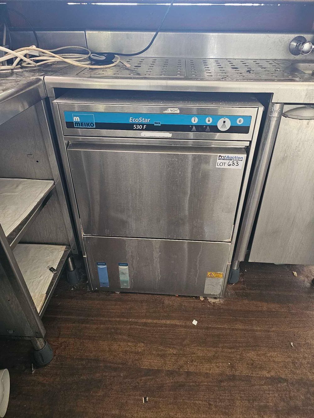 Lot 633: Meiko EcoStar 530 F Commercial Under-Counter Dishwasher