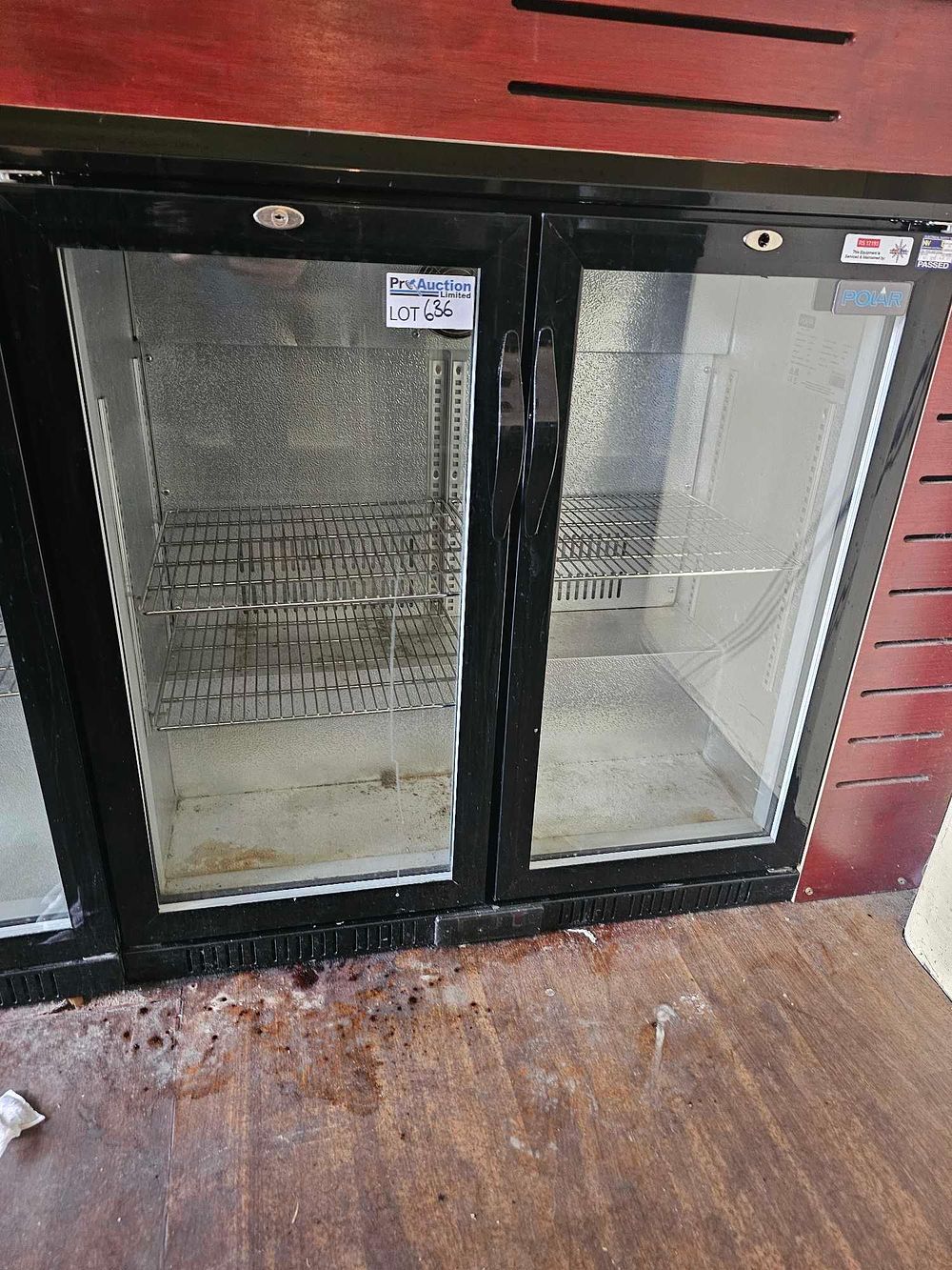 Lot 636: POLAR GL012 Double-Door Commercial Back Bar Cooler