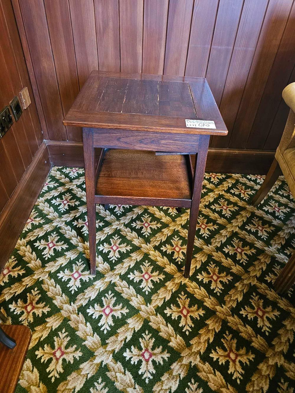 Lot 670: An Arts & Crafts Oak Two-Tier Side Table